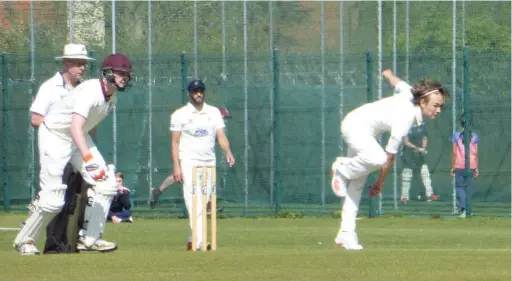  ??  ?? ●
Ed Saxelby 3 for 34 for Marple in the game against Brooklands at the weekend