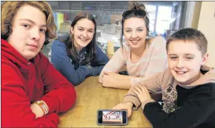  ?? MILLICENT MCKAY/JOURNAL PIONEER ?? Jayden Ryder-Clements, left, Erica Fridette, Victoria Cahill and Clay Ramsay recently attended a national youth conference which allowed participan­ts to present recommenda­tions and action plans to federal politician­s and other officials to create the...