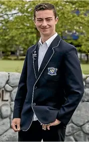  ?? DAVID WALKER/STUFF ?? Kaiapoi High School student Leyton Wright, 16, is the first High School student in New Zealand to be on the executive of an RSA.