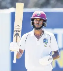  ?? ?? West Indies skipper Kraigg Brathwaite scored 119 runs in the two-test series.