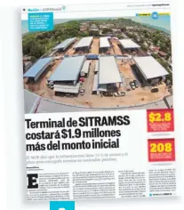  ??  ?? 1 DE SEPT. 2015 MÁS COSTOS MOP CONTRATÓ A LA EMPRESA DISA PARA FINALIZAR LA TERMINAL DEL SITRAMSS.