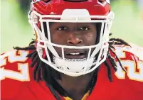  ?? JASON HANNA GETTY IMAGES ?? The Kansas City Chiefs cut star running back Kareem Hunt after TMZ Sports published a video of striking a woman in February.