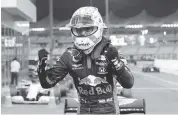  ?? KAMRAN JEBREILI AP ?? Max Verstappen edged Valtteri Bottas and Lewis Hamilton to win his first pole of the season for Sunday’s Formula One Abu Dhabi Grand Prix in the United Arab Emirates.