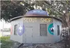  ??  ?? GIMME SHELTER: The Scout hat bomb shelter at Munro Martin Parklands.