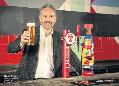  ??  ?? Cheers Kenny Gray, managing director of Tennent’s