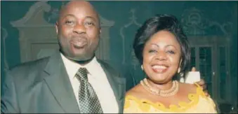  ??  ?? Dele Momodu with Florence Ita Giwa in London over a decade ago...