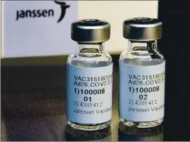  ?? CHERYL GERBER — JOHNSON & JOHNSON VIA AP ?? Johnson & Johnson’s long-awaited COVID-19 vaccine appears to protect against symptomati­c illness with just one shot.