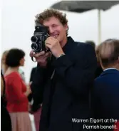  ??  ?? Warren Elgort at the
Parrish benefit.