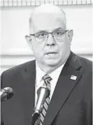  ?? PAMELA WOOD/BALTIMORE SUN ?? Gov. Larry Hogan will be a guest today on CNN’s “State of the Union.”