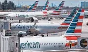  ?? WILFREDO LEE/AP ?? Federal officials say an American Airlines mechanic admitted to tampering with a part that provides vital info.
