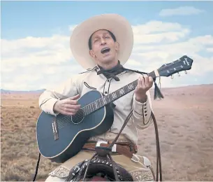  ?? NETFLIX THE ASSOCIATED PRESS ?? Tim Blake Nelson as Buster Scruggs in The Ballad of Buster Scruggs, a film by Joel and Ethan Coen.