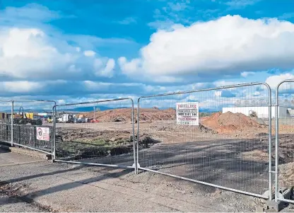  ??  ?? Constructi­on of a new Forfar facility is under way on the site of the town’s former academy.