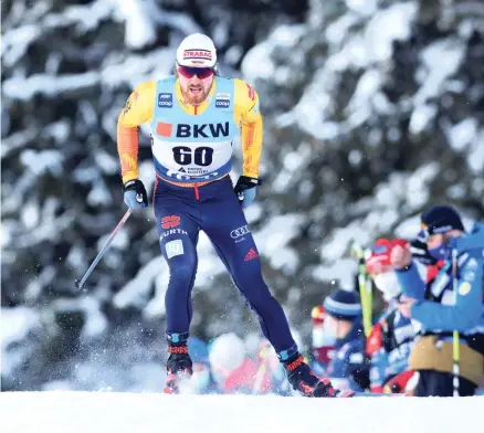  ??  ?? Nach zweijährig­er Leidenszei­t kämpfte sich Thomas Bing, hier beim Weltcup-Comeback in Davos, zurück ins deutsche WM-Team.