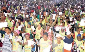  ?? ?? Worshipper­s at the just- concluded internatio­nal crusade tagged: “The King Has Decided To Honour You’’ held at the Church’s headquarte­rs at Ijesha, Lagos