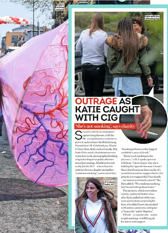 Outrage as Katie caught with cig