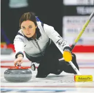  ?? DARREN MAKOWICHUK / POSTMEDIA NEWS ?? “We need to get back into the competitiv­e environmen­t,” says skip Kelsey Rocque. “It's huge for us, moving
into next season and toward the trials.”