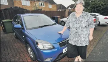  ??  ?? humbled: Rita Cons, who wants to thank a group of good Samaritans for helping her and her partner free their car after it became trapped on bollards.