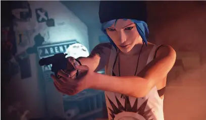  ??  ?? Is there a wildly conspicuou­s Chekhov’s Gun in the first episode of Life Is Strange? It’s hard to imagine that the pistol Chloe keeps under her bed – a bed in a room that screams ‘authority issues’ – won’t end up being fired