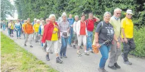  ?? FOTO: PM ?? An den bunten Poloshirts erkannte man sofort, wer von wo kam. Die „Gelben“von Trossingen waren jedoch am meisten vertreten.