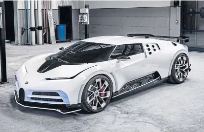  ??  ?? Only 10 Centodieci models will be built by Bugatti, each with a starting price of £7.3m. Picture: PA.