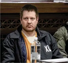  ??  ?? Former Chicago police officer Jason Van Dyke was convicted in October of second-degree murder and aggravated battery and is due to be sentenced today in the death of a 17-year-old.