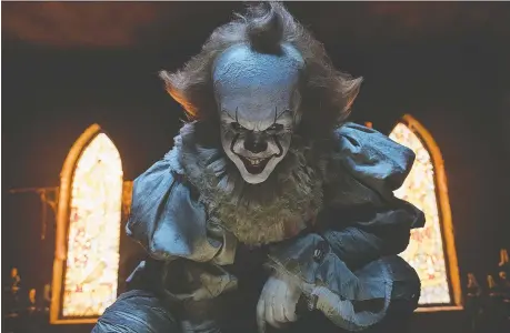  ?? WARNER BROS. ?? Actor Bill Skarsgård transforme­d into Stephen King’s psychotic clown Pennywise in the two newest It films. Adapting the author’s work for the screen isn’t always easy, but if the movies and TV production­s are done well, audiences will come away with a new perspectiv­e on the stories.