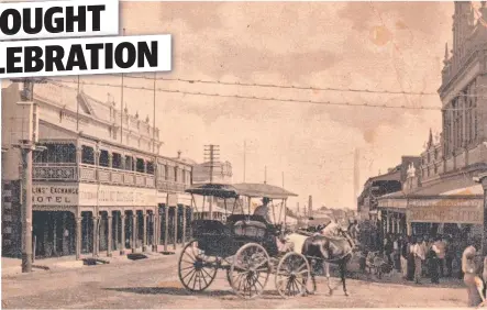  ?? Picture: CHARTERS TOWERS ARCHIVES ?? PARTY TIME: Mosman St in Charters Towers in the early 1900s. The town will turn 150 in 2022 and the council would like to know how the community would like to celebrate.