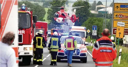  ?? ARCHIV-FOTO: ECKHARD JÜNGEL ?? Drei verletzte Personen gab es bei einem schwerem Verkehrsun­fall am 16. Juni 2020 auf der L 3080 am Abzweig nach Bodenrode. Doch auch im Eichsfeld ging die Zahl der Unfälle spürbar zurück.