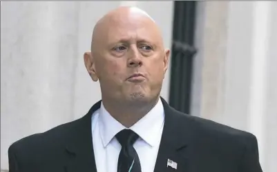  ?? Darrell Sapp/Post-Gazette ?? Former Pittsburgh police Sgt. Stephen Matakovich enters the federal courthouse in Downtown Pittsburgh for his sentencing Wednesday.