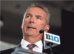  ?? PATRICK GORSKI/USA TODAY ?? Urban Meyer now says he’s always elevated “issues to the proper channels” when it comes to misconduct by coaches and did so in 2015.