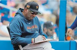  ?? RICH SCHULTZ GETTY IMAGES FILE PHOTO ?? Though Dusty Baker, 71, decided getting the vaccine was right for him, he won’t try to change the mind of people who are “staunchly against” getting it.