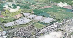  ??  ?? &gt; An artist’s impression of the Peddimore industrial developmen­t