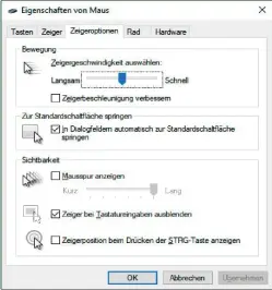  ??  ?? Nicht immer braucht es eine separate Dpi-taste, um die Cursor-geschwindi­gkeit zu ändern. Das geht auch in Windows.