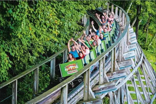  ?? ROBIE CAPPS/LAKE COMPOUNCE ?? Boulder Dash at Lake Compounce amusement park in Bristol has won the Golden Ticket award for best wooden coaster the last four years.
