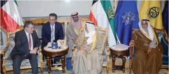  ??  ?? His Highness the Amir Sheikh Sabah Al-Ahmad Al-Jaber Al-Sabah meets with Turkish President of the Court of Cassation Ismail Rustu Cirit.