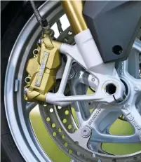  ??  ?? Bye Brembo, hello Hayes. Stopping power unchanged