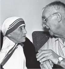  ??  ?? Mother Teresa on her last visit to Sligo in 1996.