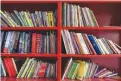  ?? Staff photo by Jerry Habraken ?? Books that were donated to the W.T. Daniels Child Developmen­t Center are shown.