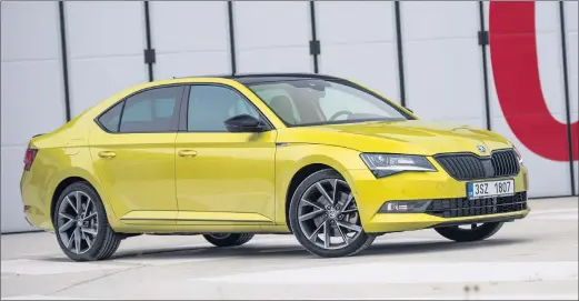  ??  ?? CZECHMATE: Skoda claims $7510 worth of extra value has been added to the Superb Sportline, including features such as adaptive chassis control and a Canton premium sound system.