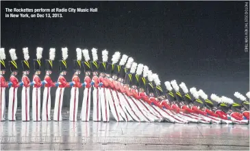 ??  ?? The Rockettes perform at Radio City Music Hall in New York, on Dec 13, 2013.