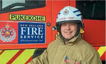  ??  ?? John Robinson is happy to be in charge of Pukekohe Volunteer Fire Brigade.