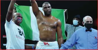  ?? ?? Raphael Akpejiori of Nigeria ready for the title fight