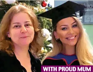  ??  ?? WITH PROUD MUM
Making the grade: Carys Allen with mum Lynn at her Masters graduation last December. Now she’s starting work as a junior doctor