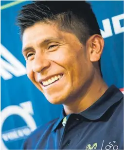  ?? FOTO: AP/NTB SCANPIX ?? HISTORISK: Nairo Quintana fra Colombia (Movistar Team) skrev colombians­k sykkelhist­orie lørdag.