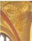  ?? FOTO:ANDREAS ENGEL ?? Ein Original-Fresko vom „Reiseengel“in der Köllerbach­er Martinskir­che.