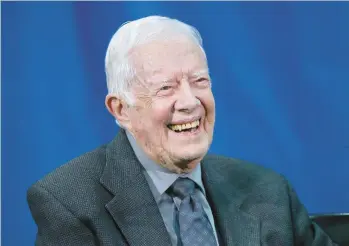  ?? CURTIS COMPTON/ATLANTA JOURNAL-CONSTITUTI­ON 2018 ?? Former President Jimmy Carter is also a Nobel Peace Prize winner.