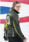  ?? HE CANADIAN PRESS FILE PHOTO ?? Northern Ontario skip Krista Mccarville looks on during the 3 vs. 4 Page playoff against Ontario at the Scotties Tournament of Hearts in Moose Jaw, Sask., on Feb. 22.