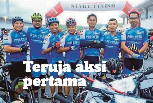  ?? Norfizal Mohd Nor ?? PASUKAN Ipoh Cheroi Cycling Team jalani latihan tiga hari sekali. Selepas menyertai kejohanan di Bukit Merah ini kami merancang mengikuti beberapa siri lain”