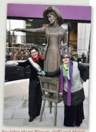  ??  ?? Sculptor Hazel Reeves (left) and Helen Pankhurst on the day of the unveiling