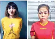  ??  ?? Indonesian Siti Aisyah, 25, and Vietnamese Doan Thi Huong, 29, were officially charged with murder